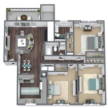 3 Bed - 2 Bath (Renovated) P304 floor plan